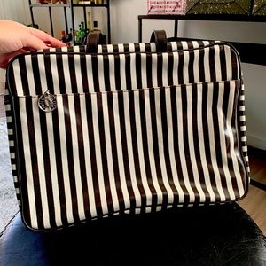 Henri Bendel Striped Weekender Hanging Travel Bag